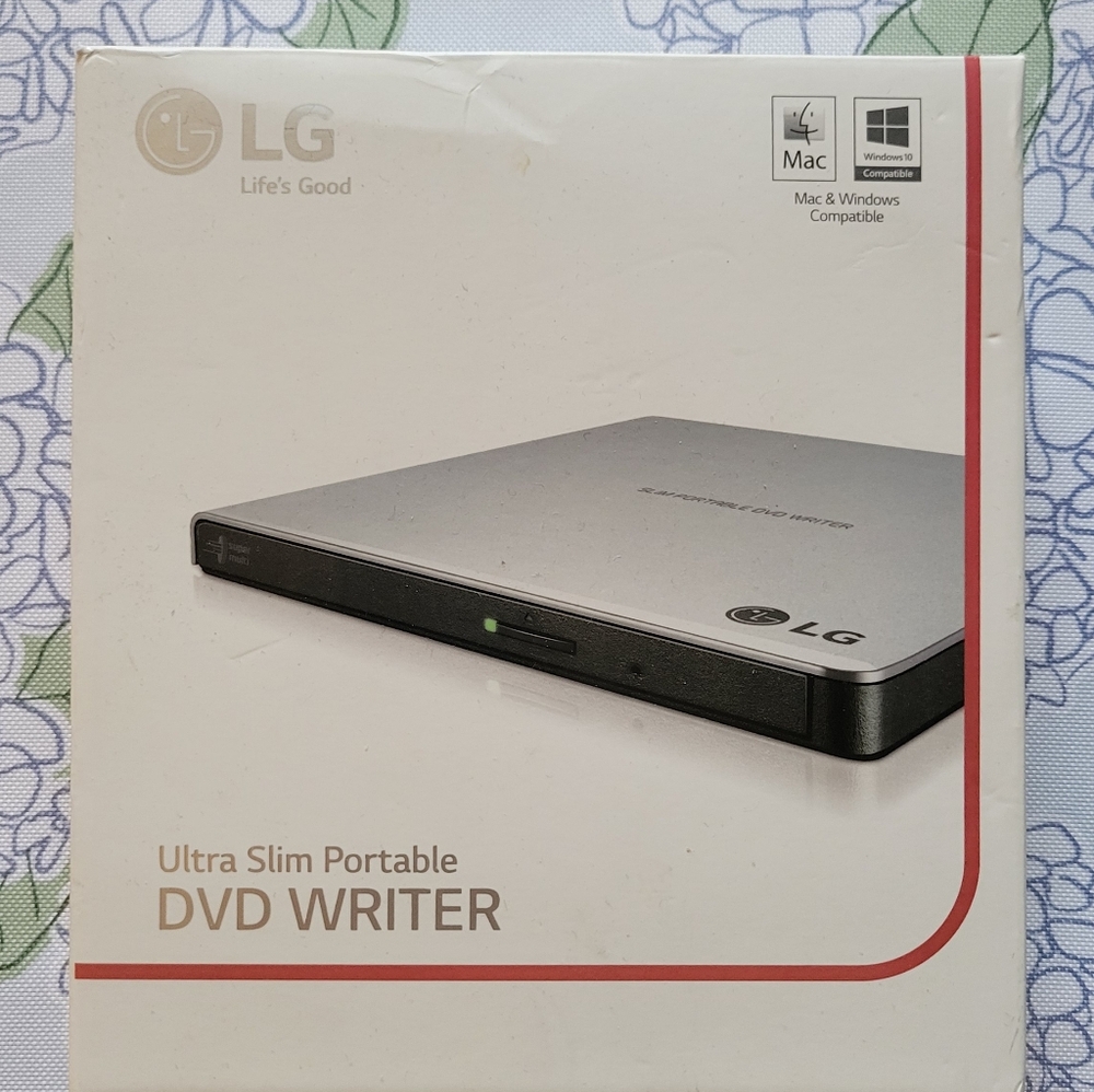 LG Ultra Slim Portable DVD Writer - Gray